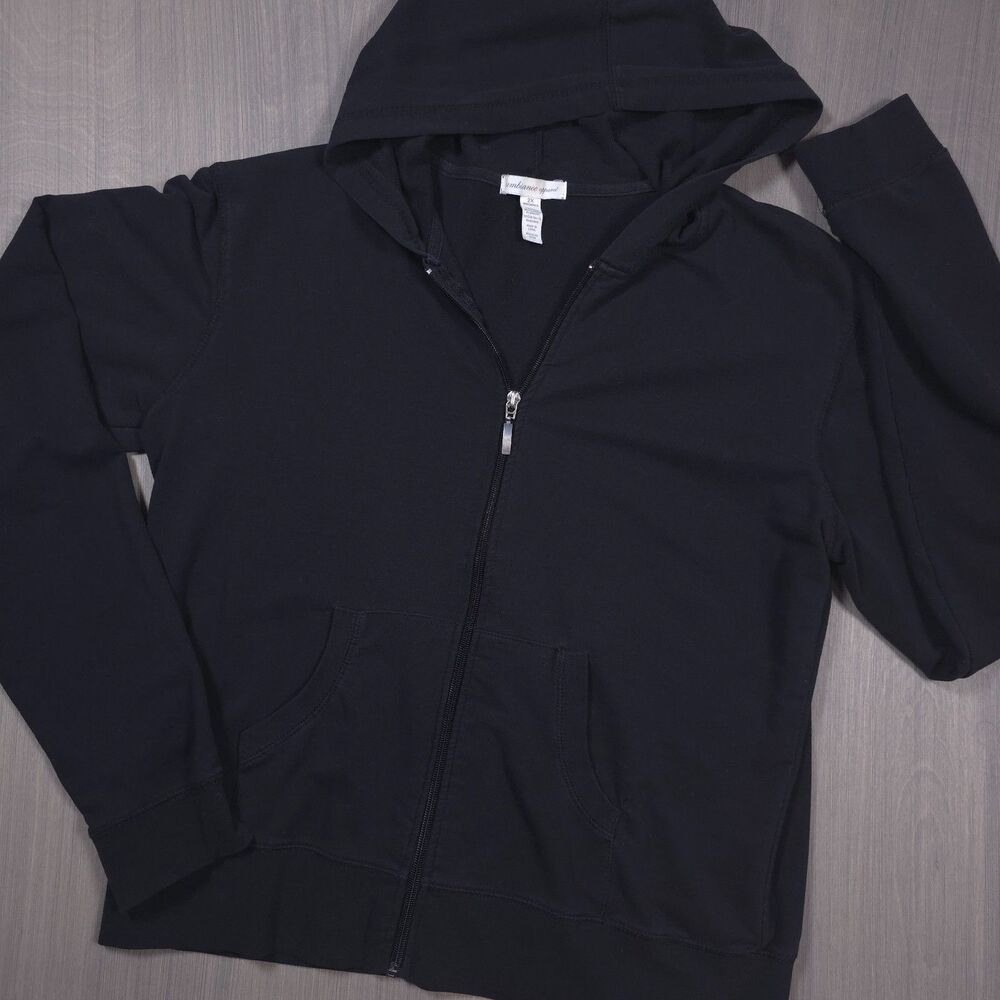 Ambiance Apparel Black Zip Up Hoodie 2X Large